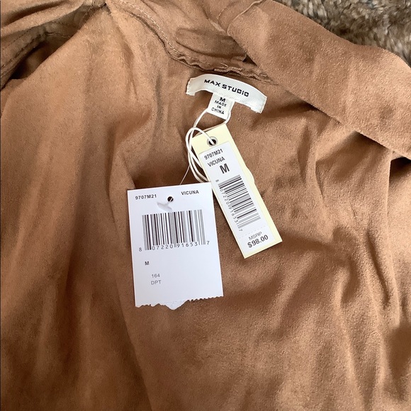 Max Studio Jacket Faux Suede in Vicuna - Picture 2 of 2